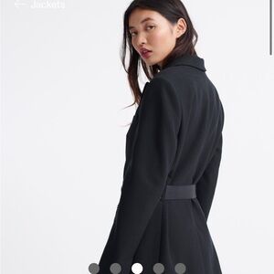 Unique Superdry Belted Blazer in Black Sz XS